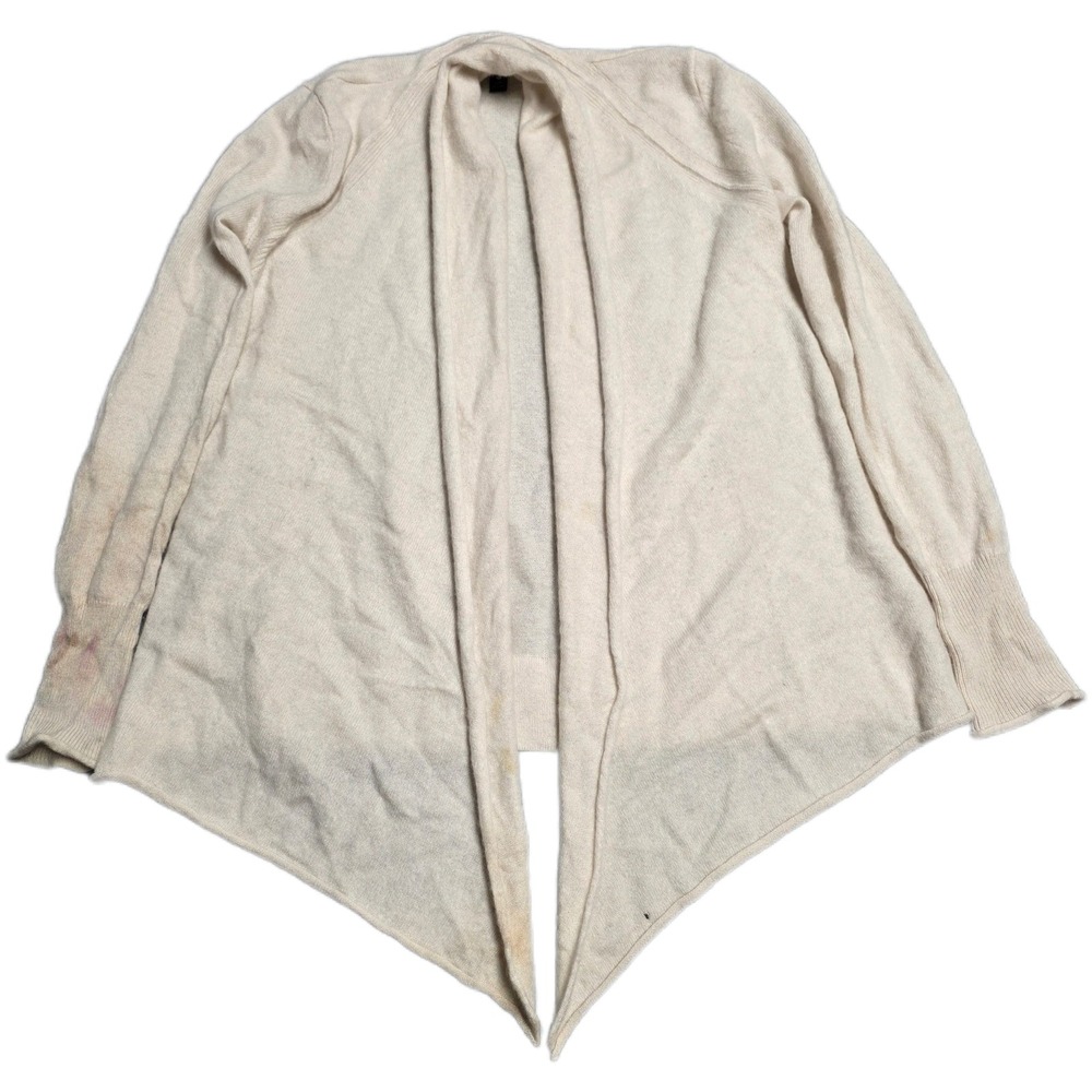 Aqua Cashmere Open Front Draped Cardigan Women's Size Small Cream